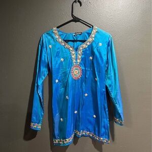 Indian Embroidered Silk Blouse